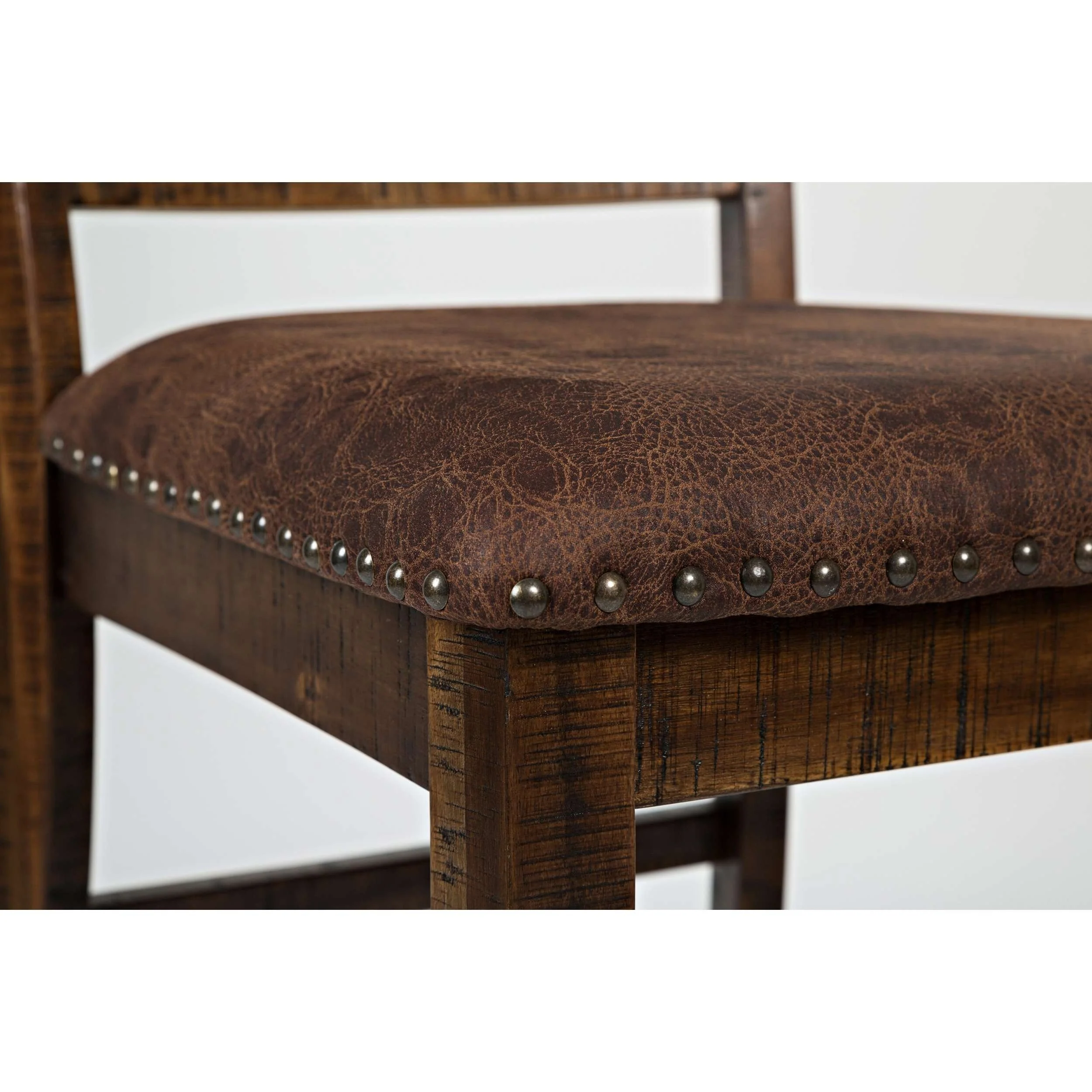 Cannon Valley Nailhead Trim Upholstered Back Counter Stool (Set of 2) by Jofran