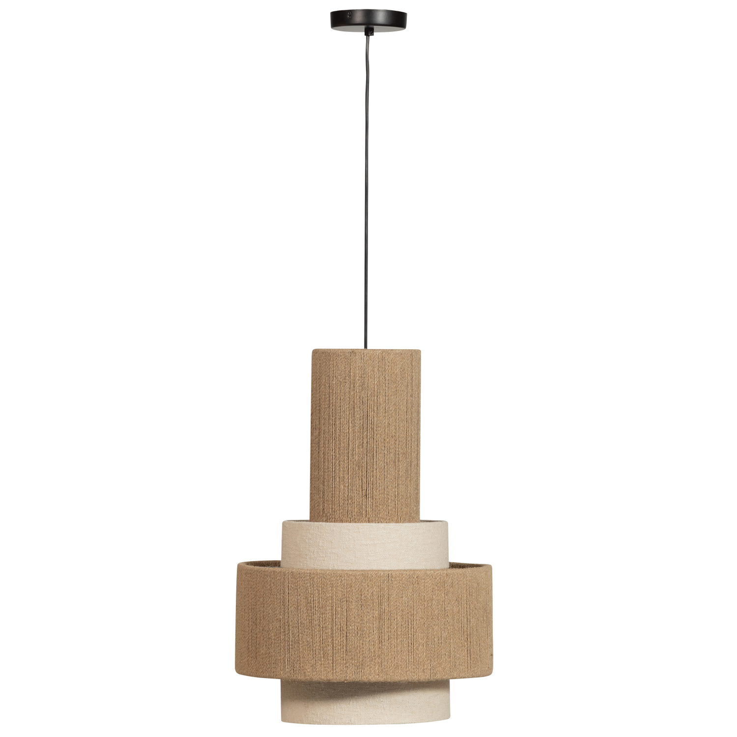 WOOOD Pelle Hanglamp - Touw - Naturel - 56x38x38