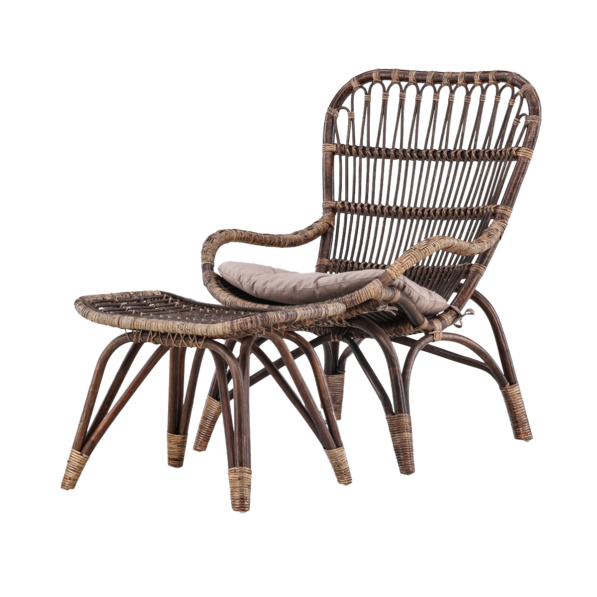 Nest outdoor Aida Rotan Tuin Fauteuil Donkerbruin