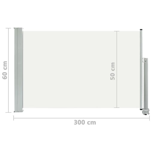 NNEVL Patio Retractable Side Awning 60x300 cm Cream
