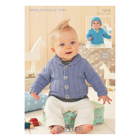 Sirdar Snuggly DK Cardigans and Hat Digital Pattern 1419