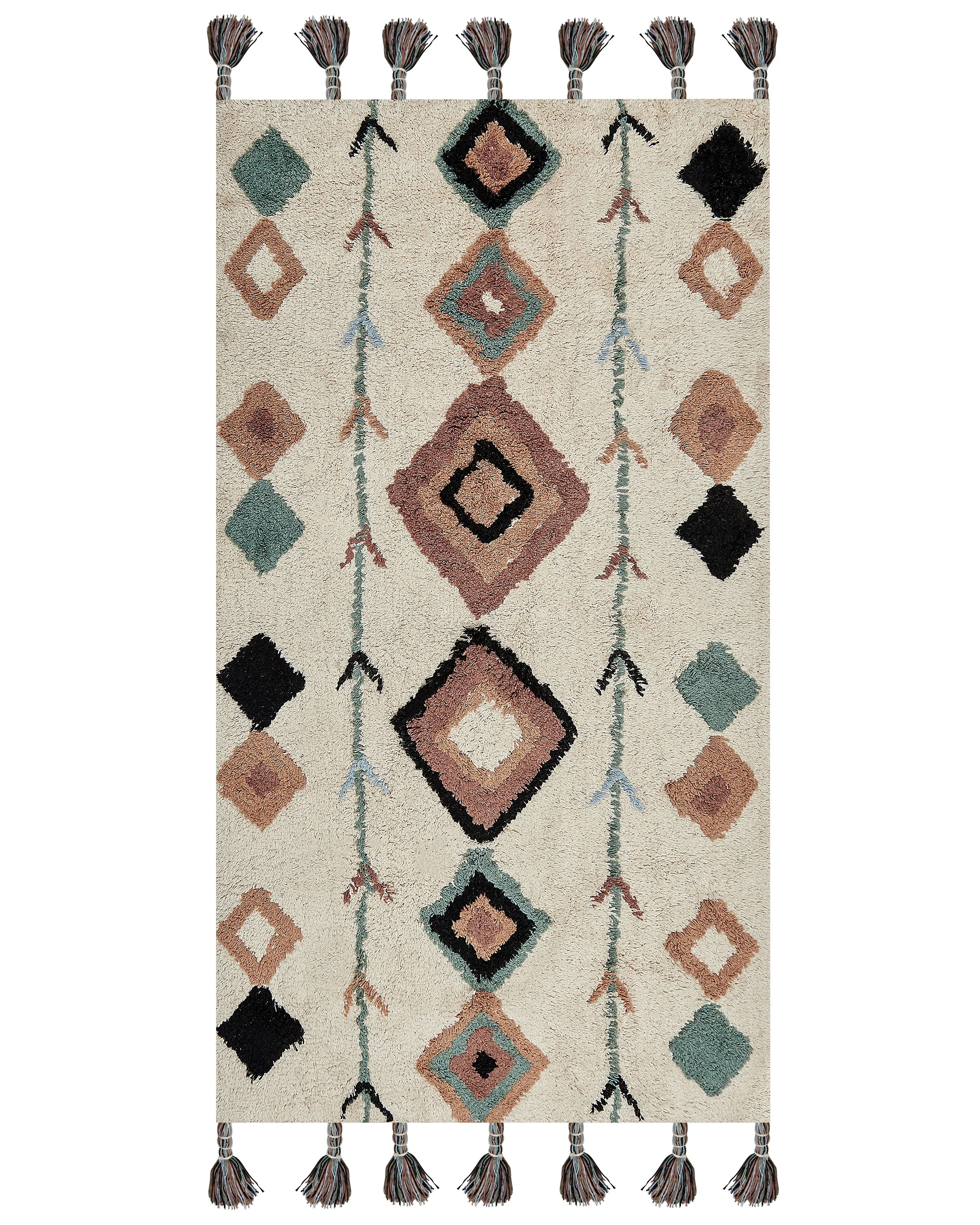Rug ESKISEHIR Beige 140 x 200 cm Cotton