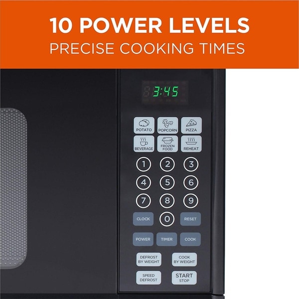 Commercial Chef 0.9 Cu. Ft. Counter Top Microwave,Black