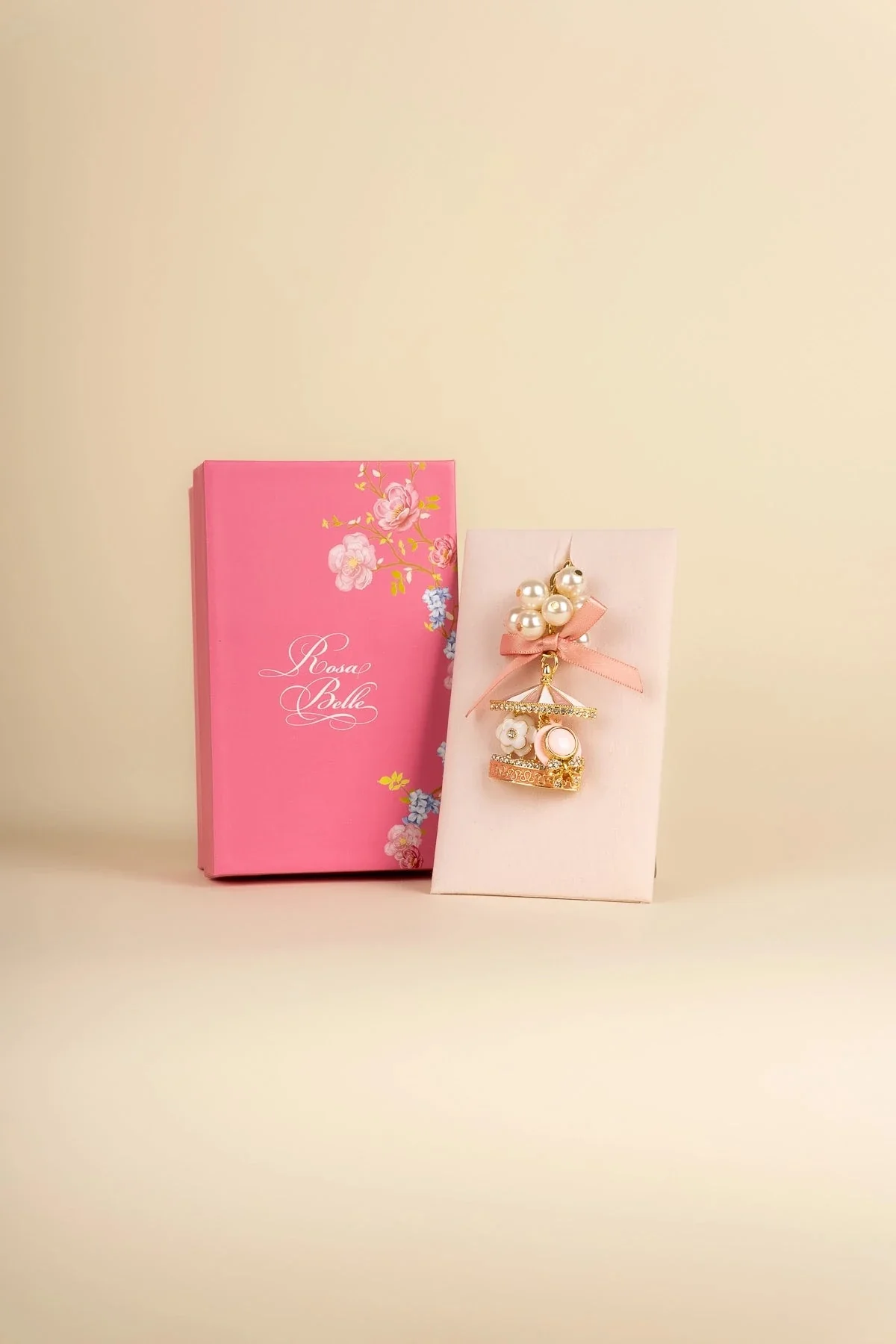 Pink Carousel Shaped Keyring