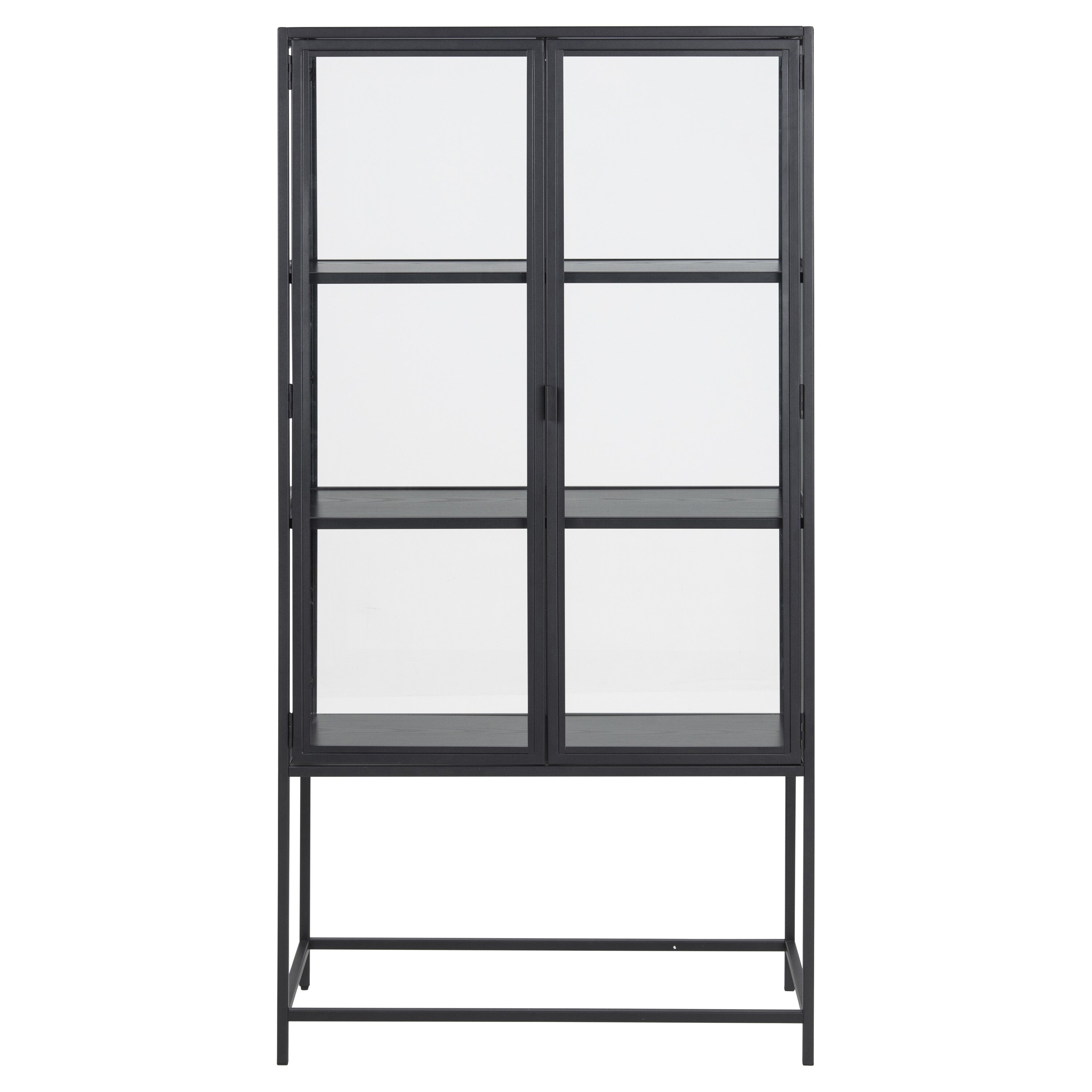 by fonQ Jaxon Vitrinekast 150 x 77 cm - Zwart