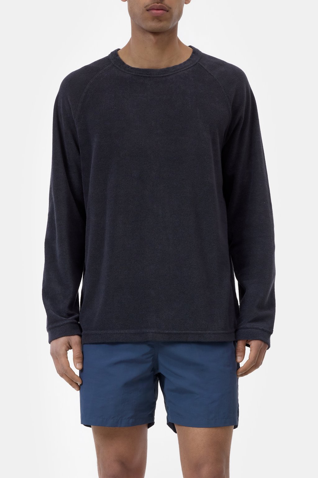 Longsleeve aus Baumwoll-Frottee