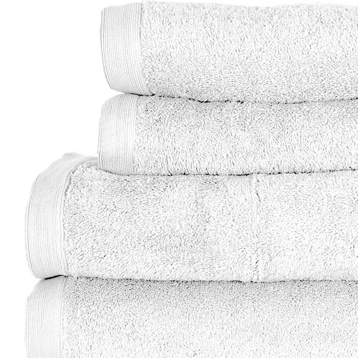 STUDIO - Ensemble de bain 4 pièces en coton Blanc