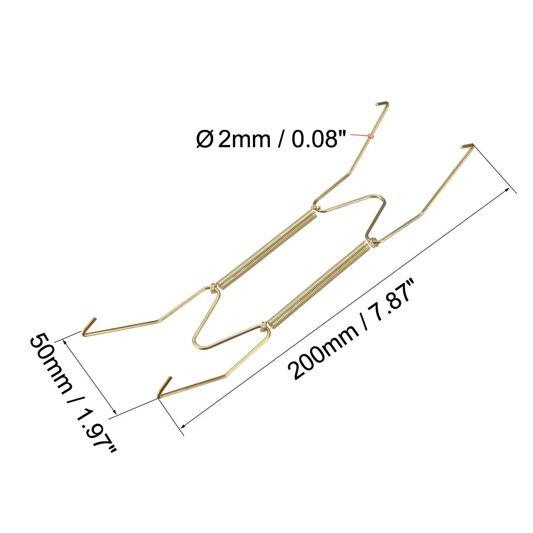 Plate Hanger, 10-inch W Type Zinc Plated Invisible Wall Hooks - Gold - 10-inch (W-Type)