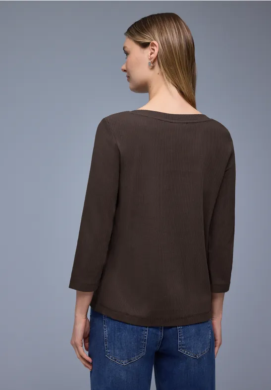Shirt in Rippstruktur