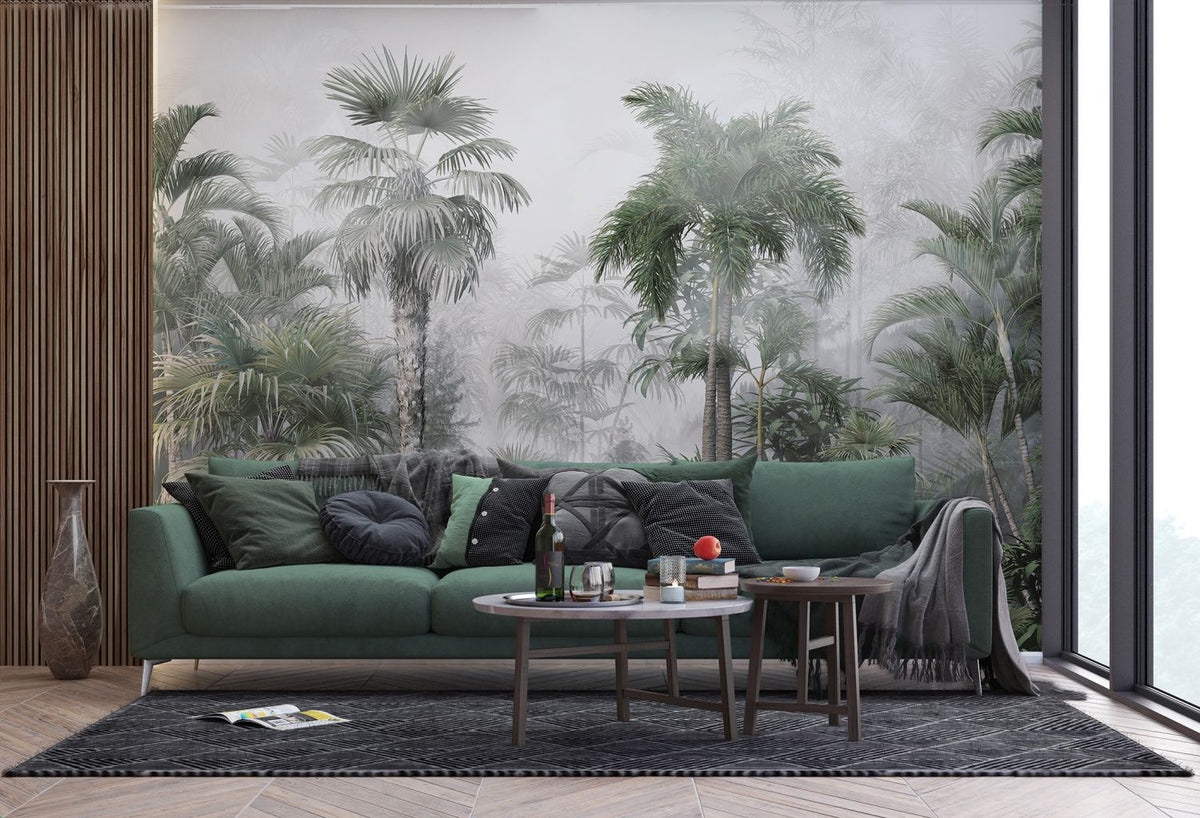 Sanders & Sanders fotobehang tropisch landschap met palmbomen groen 270 x 375 cm 601170