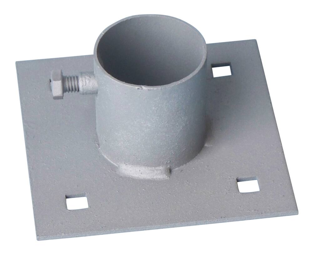 Dock Edge Stationary Galvanized Metal Dock Base Plate Hardware, 1/8-in