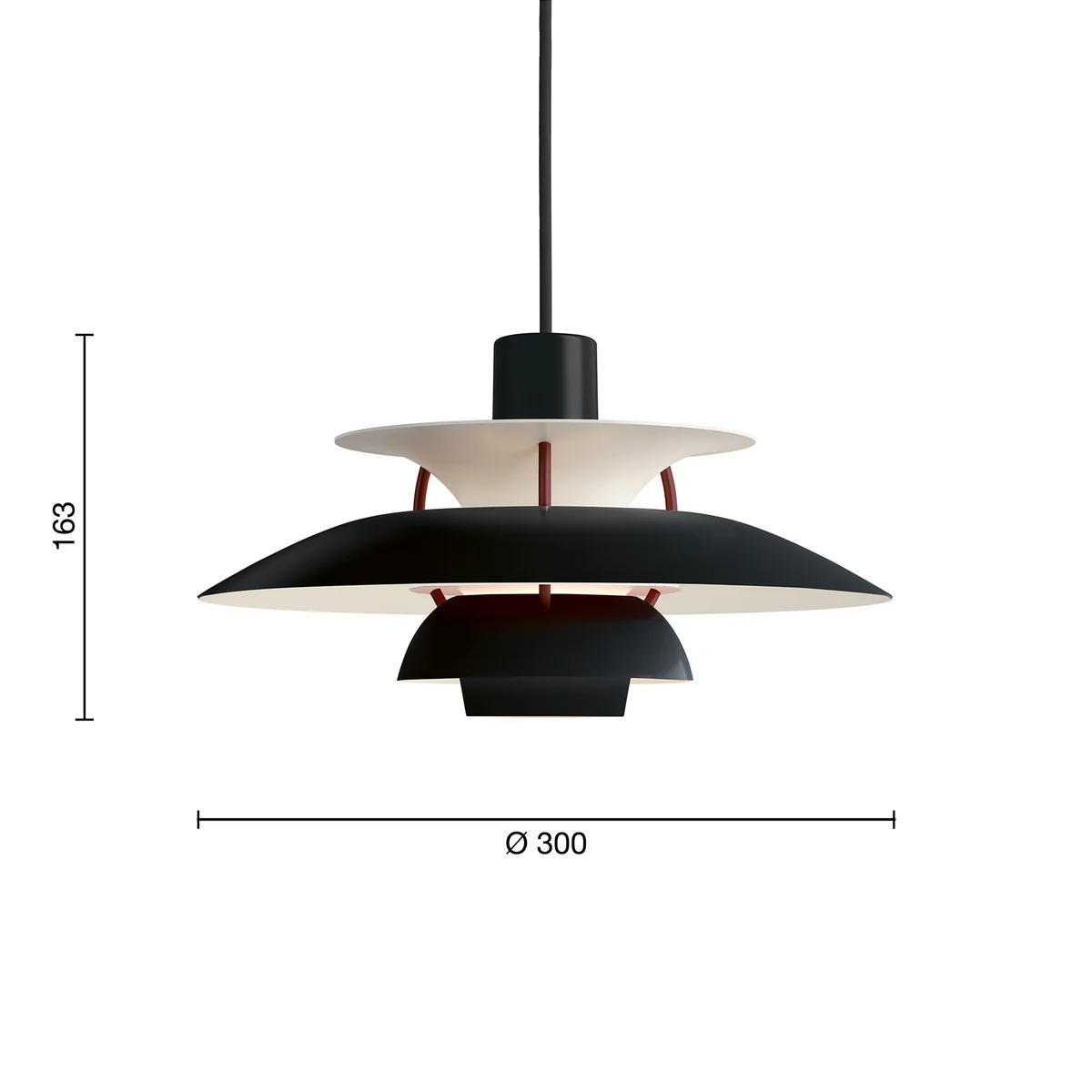 Louis Poulsen - PH 5 Mini Pendelleuchte, schwarz (Black Edition 2025)