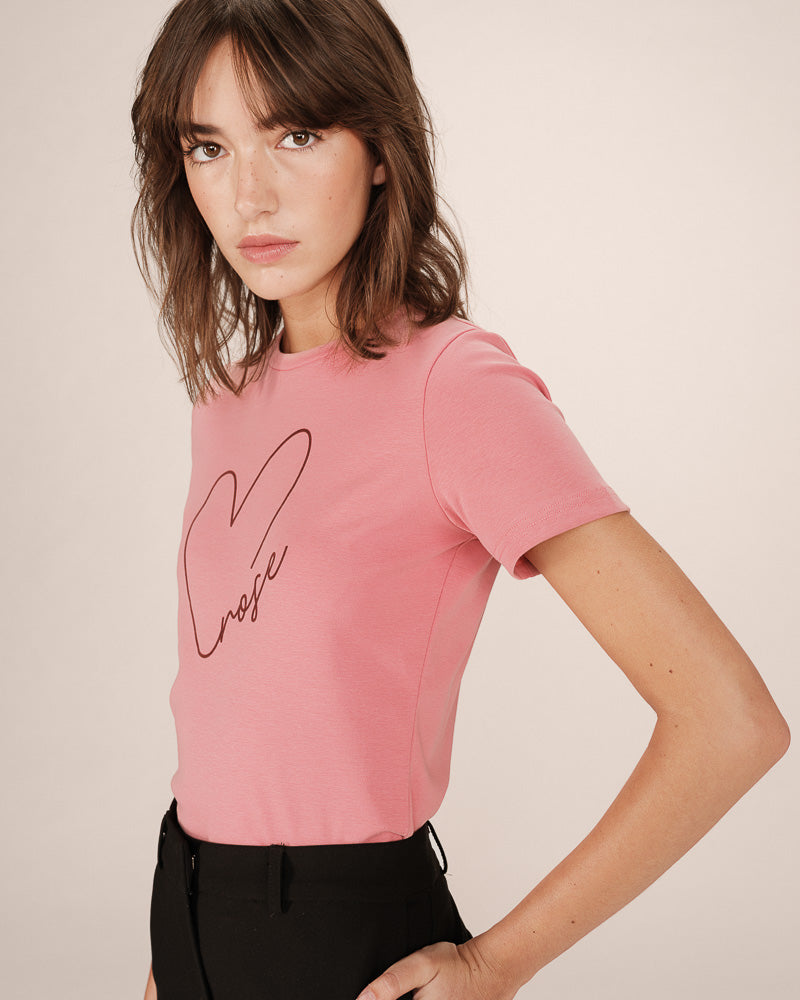 T-shirt a message blush Sixte