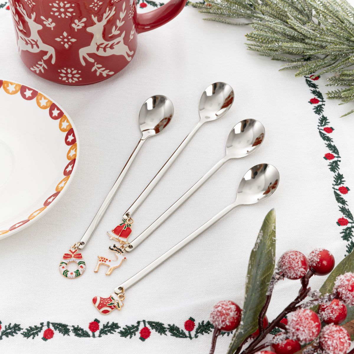 Zestaw BLANE łyżeczek srebrnych deserowych 4 szt