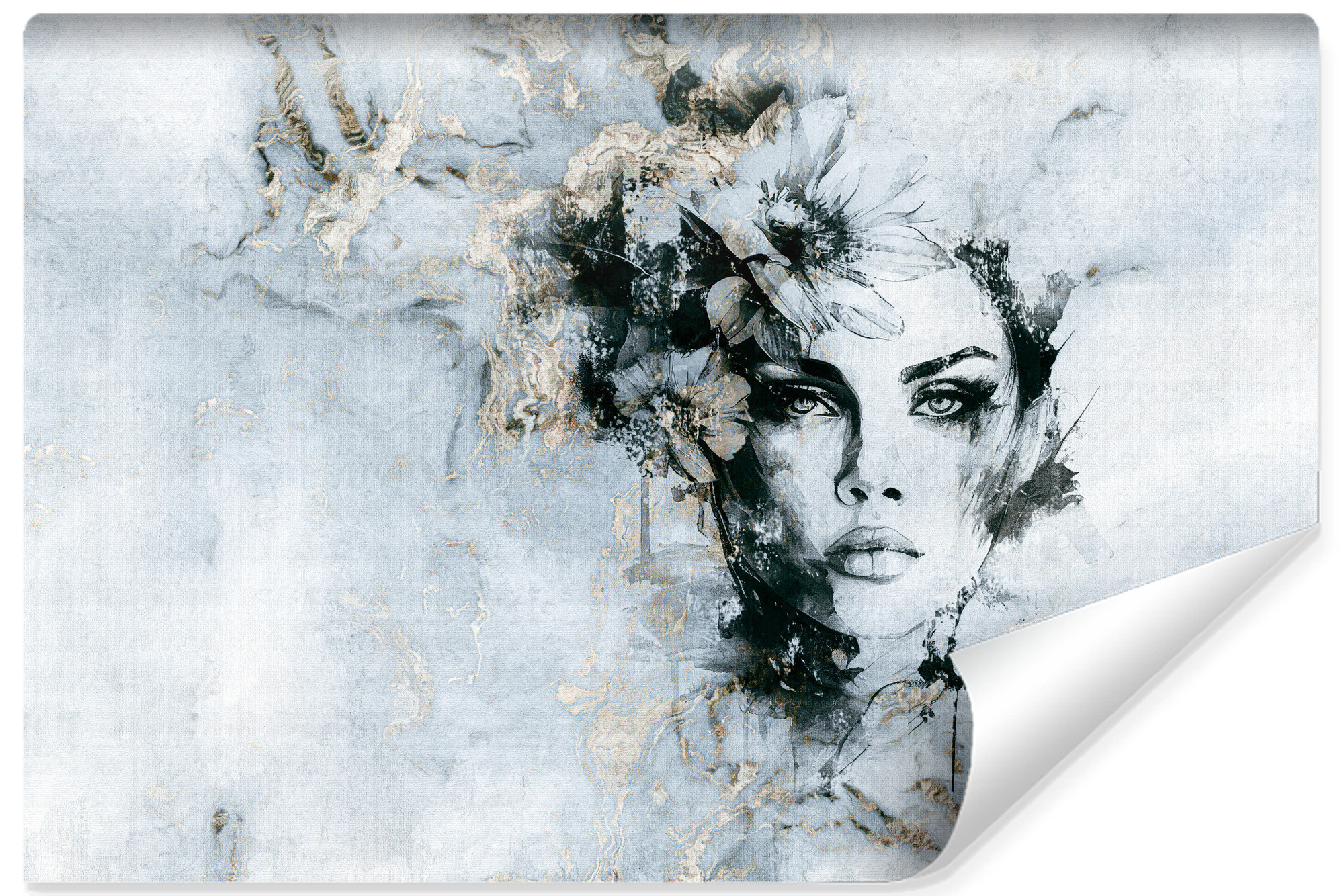 Fototapeta Kobiecy Portret Na Betonie 90x60cm