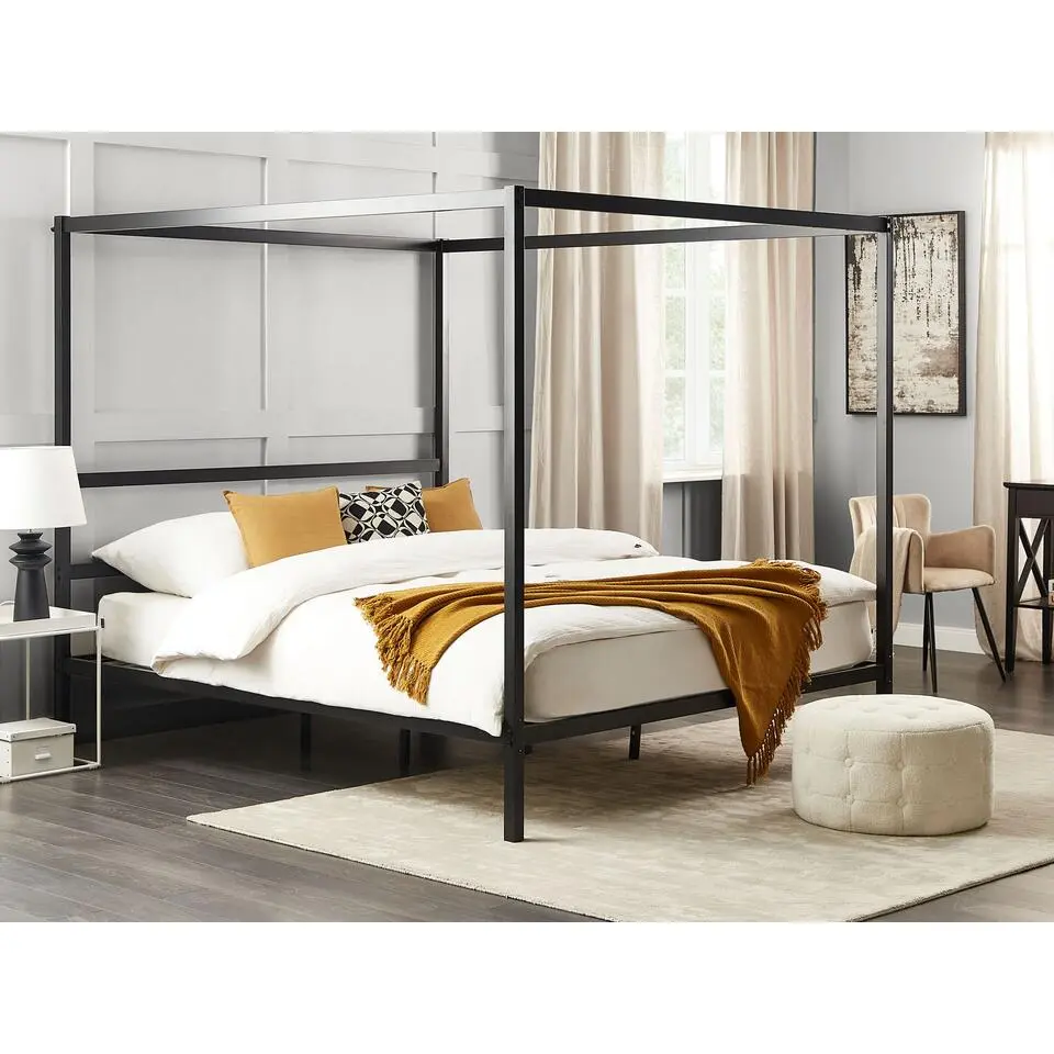 LESTARDS - Hemelbed - Zwart - 180 x 200 cm - Staal