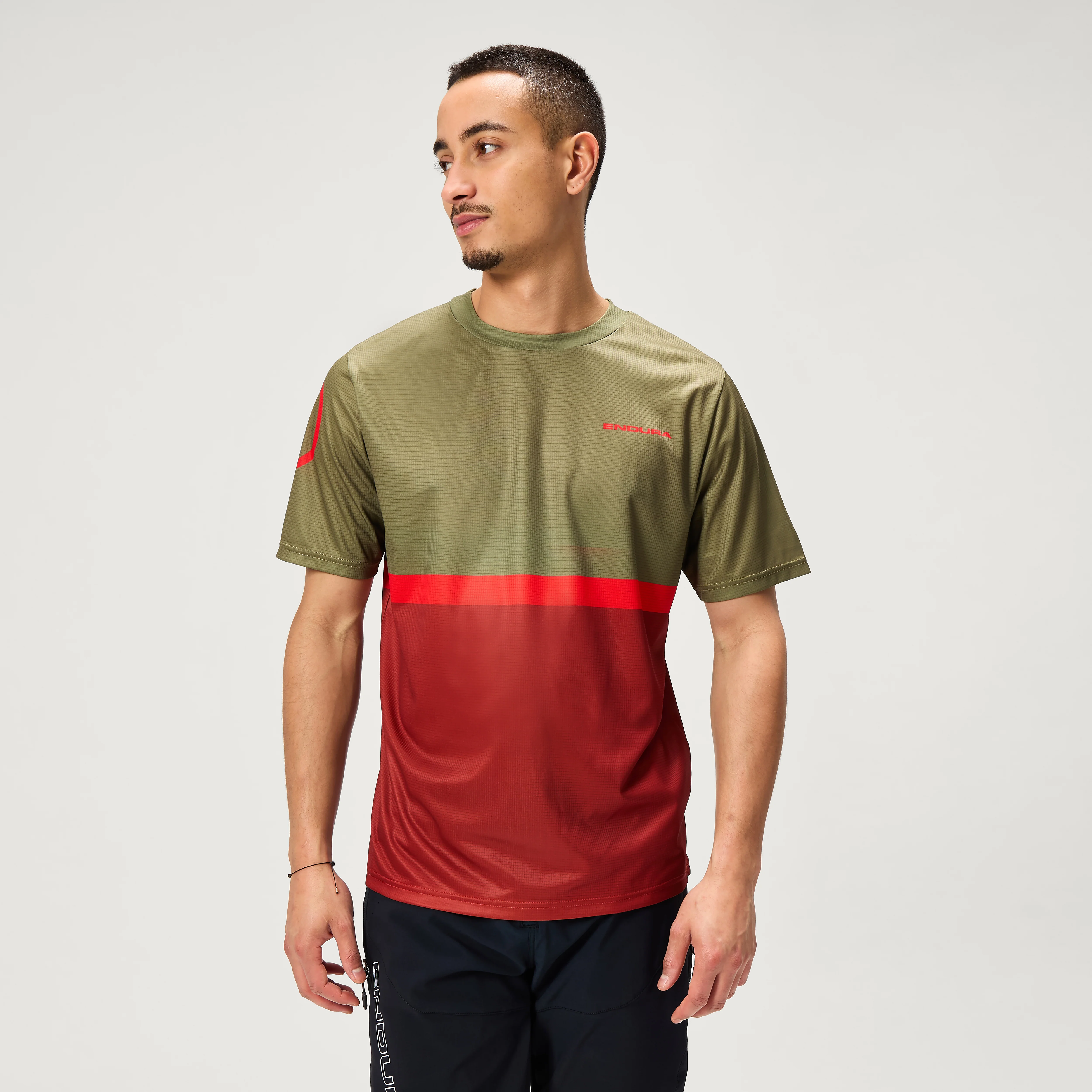 Men's SingleTrack Core Print S/S Tee - Tweed Green