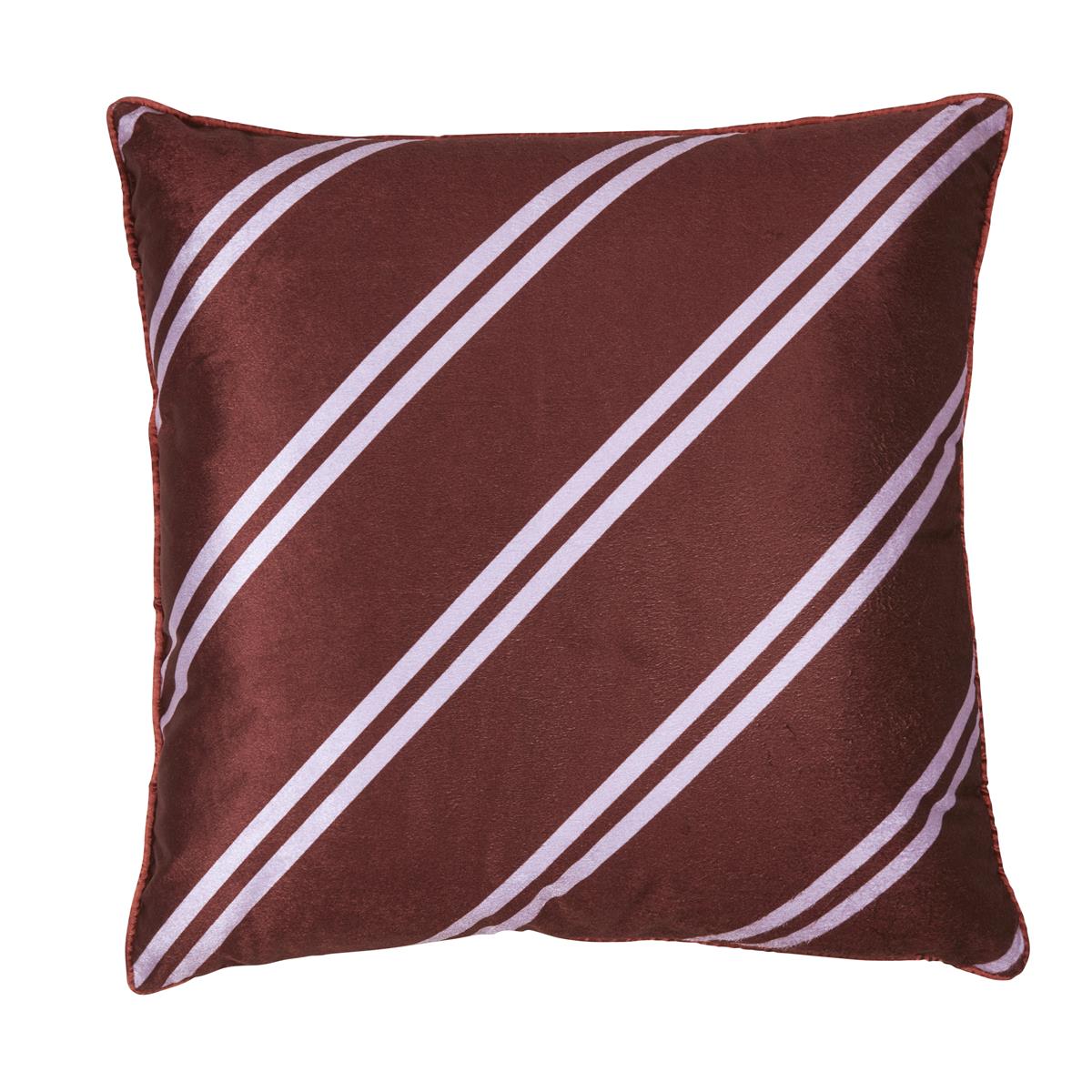 vtwonen decoratiekussen Diagonal - 50x50 cm - donker rood