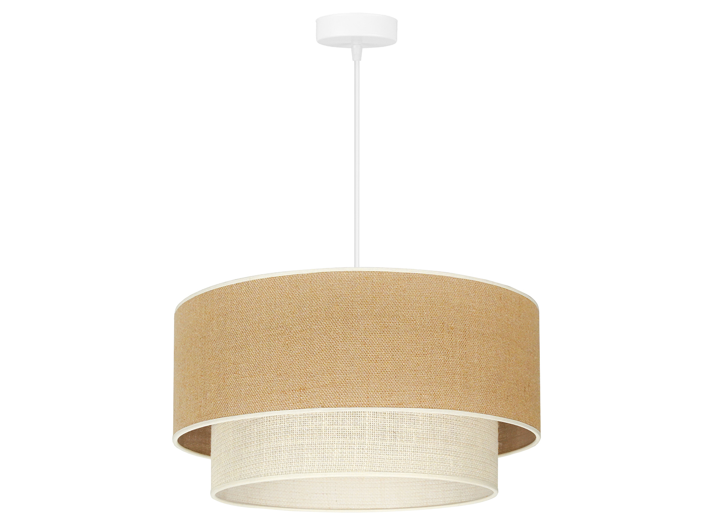 Lampa wisząca Yute Boho tkaninowa beżowa