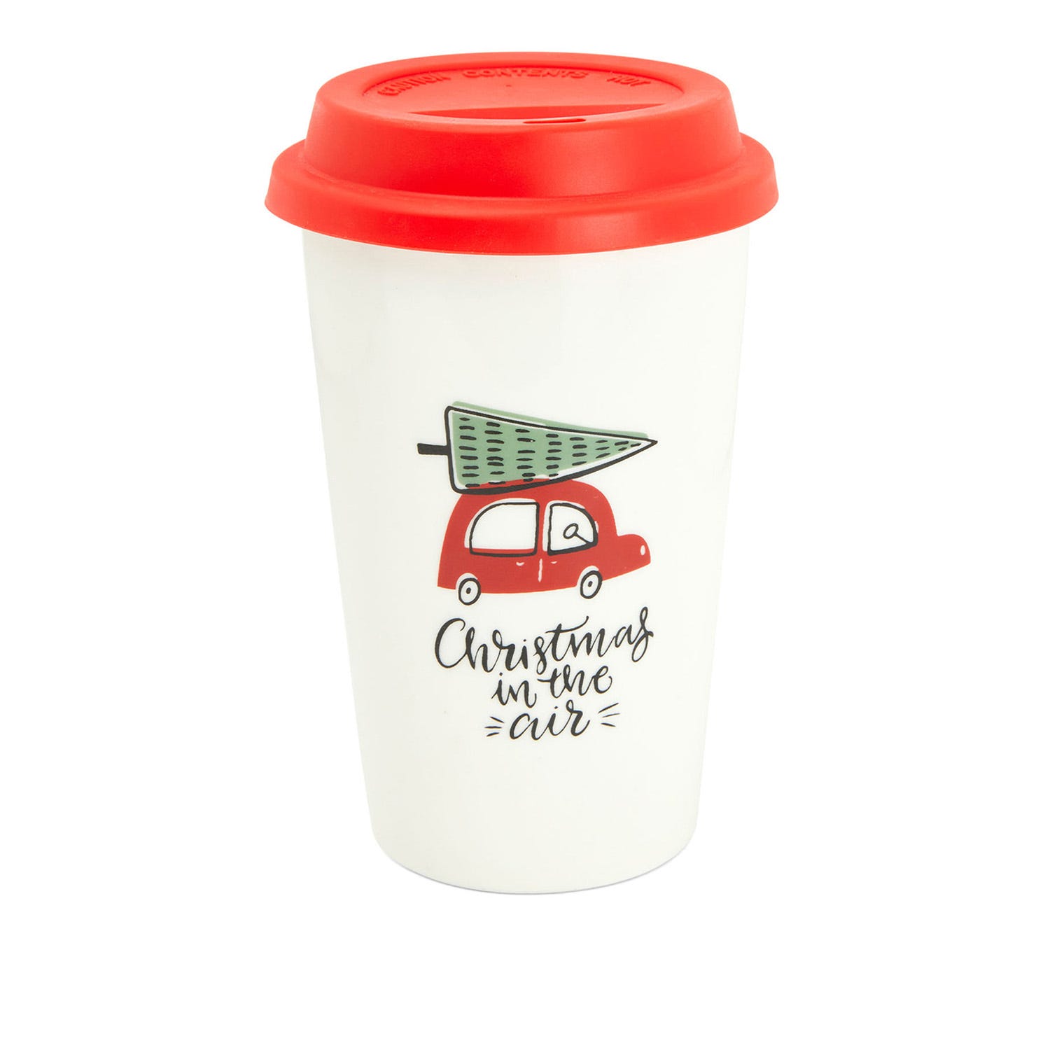 Tazza natalizia 300 ml coperchio Christmas in the air