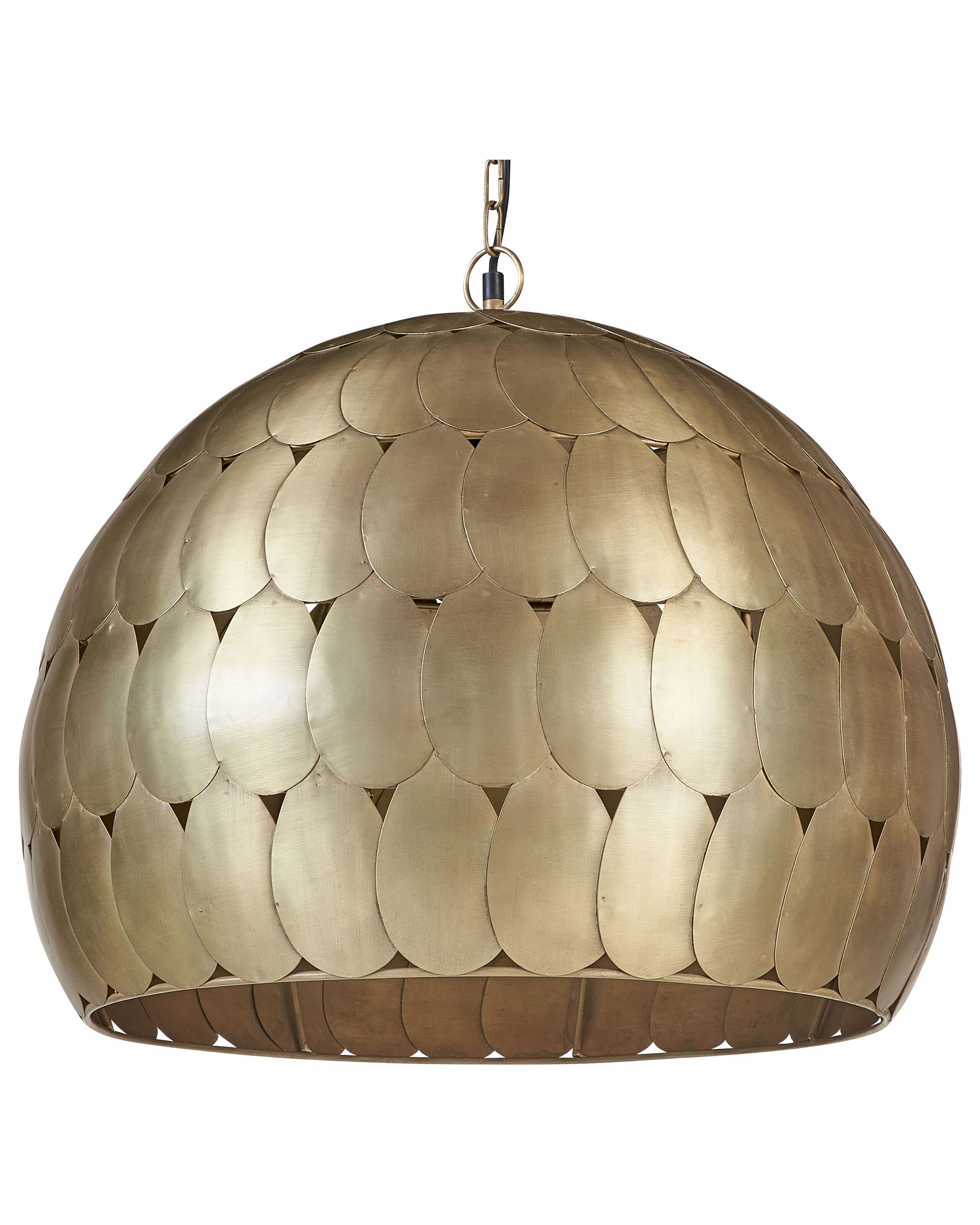 Lampa wisząca metalowa retro mosiężna