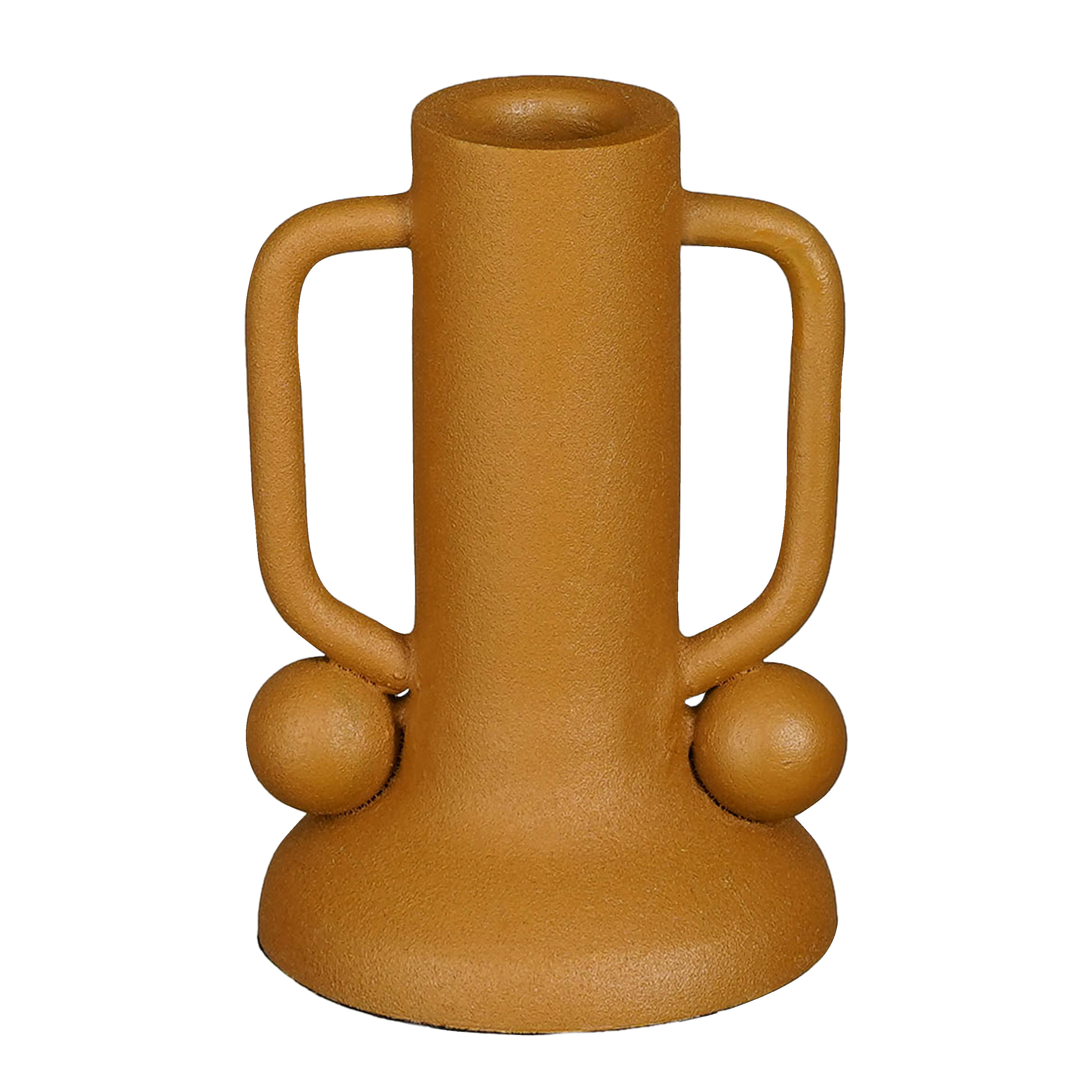 ULA - Bougeoir en métal marron clair H12