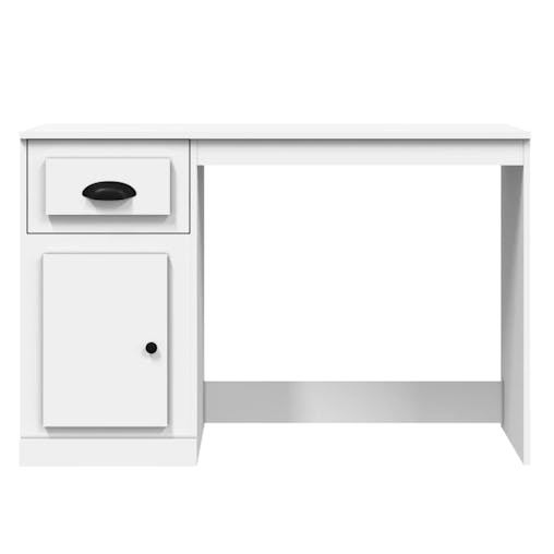 NNEVL Desk with Drawer White 115x50x75 cm Engineered Wood
