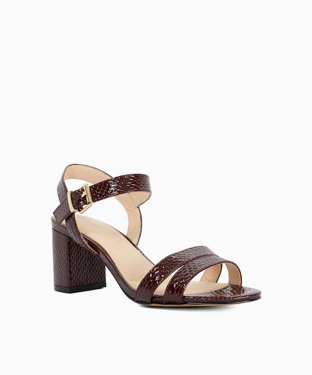 Merisa Burgundy - Block-Heeled Sandals