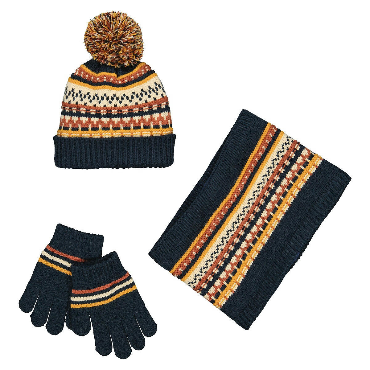Ensemble bonnet, snood, gant enfant