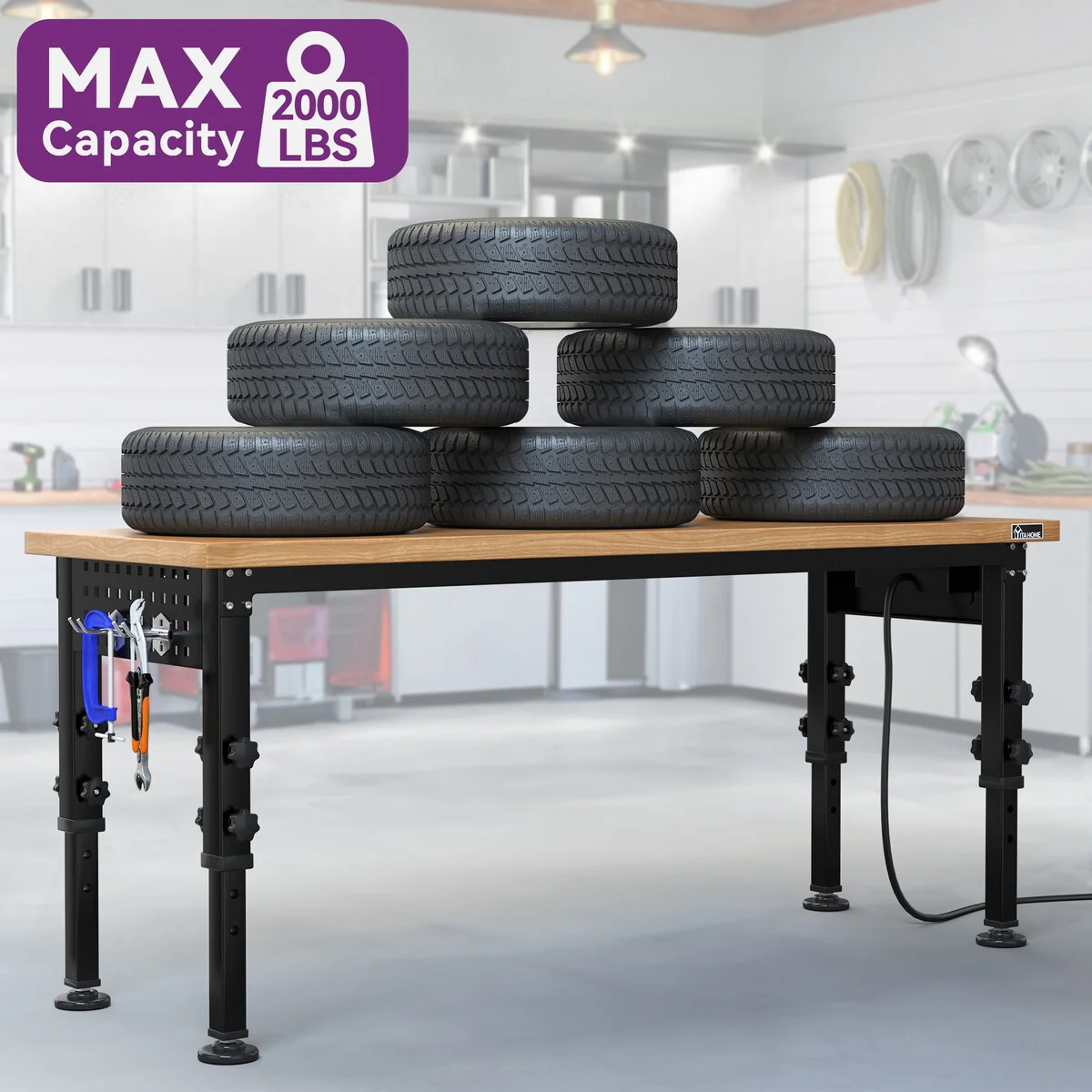 Garage 48 L X 20 W Adjustable Workbench