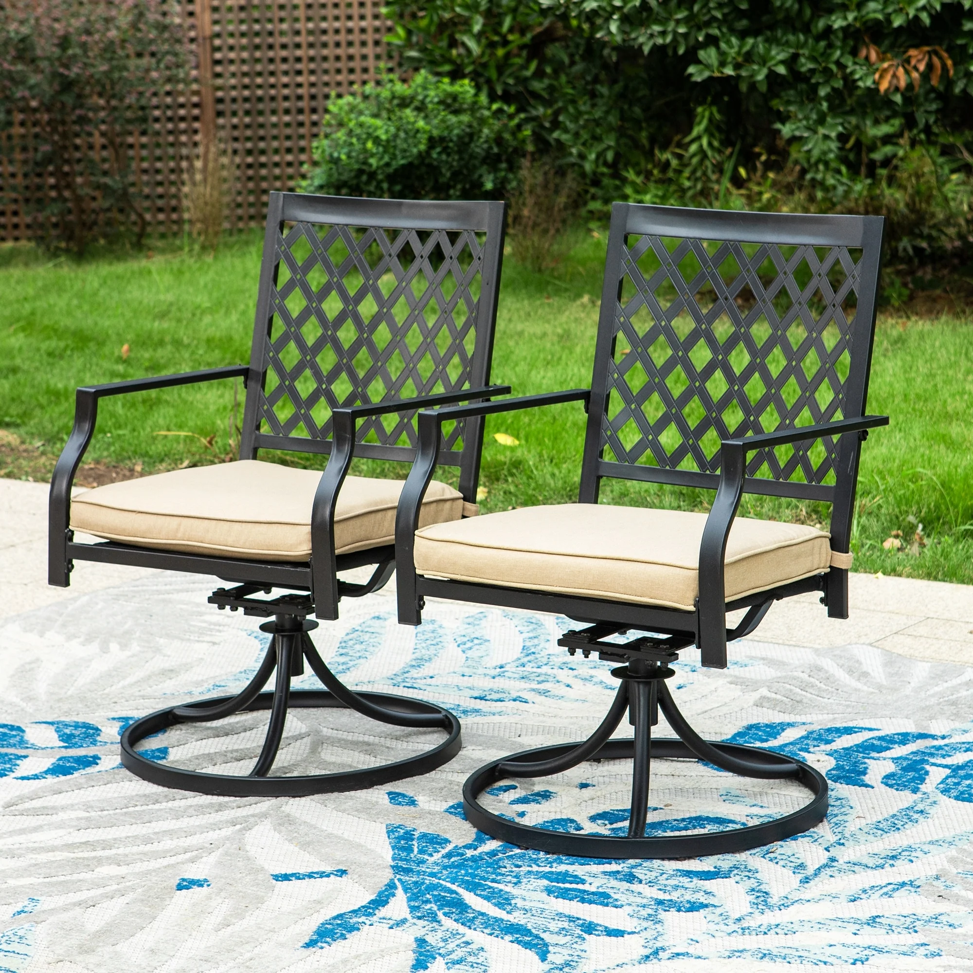 Claribelle Swivel Patio Rocker Dining Chair (Set of 2) by Havenside Home