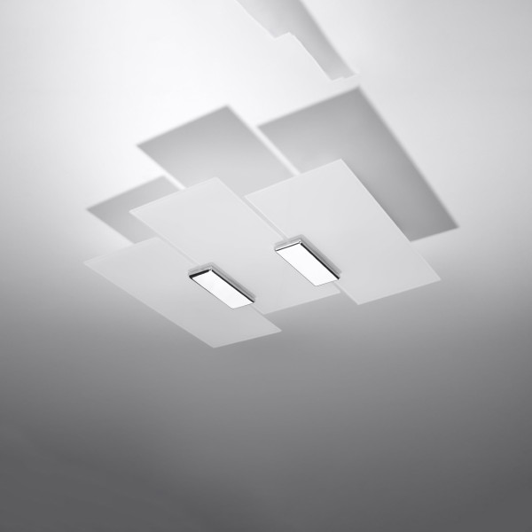 Plafon TIZIANO srebrno-biały 3xE27x15W wym:7x42x40cm IP20 Pure Lume