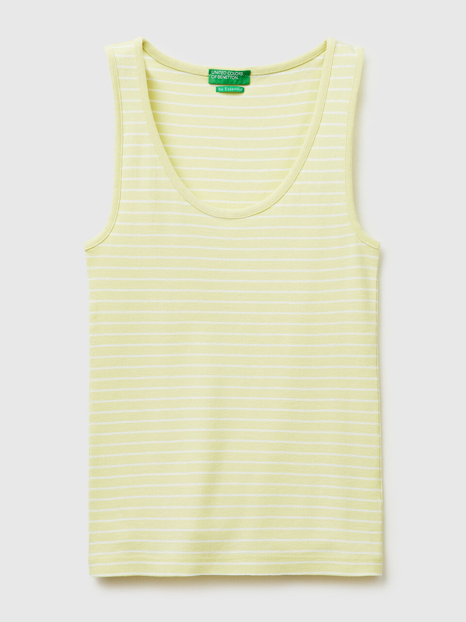 Striped tank top in pure cotton