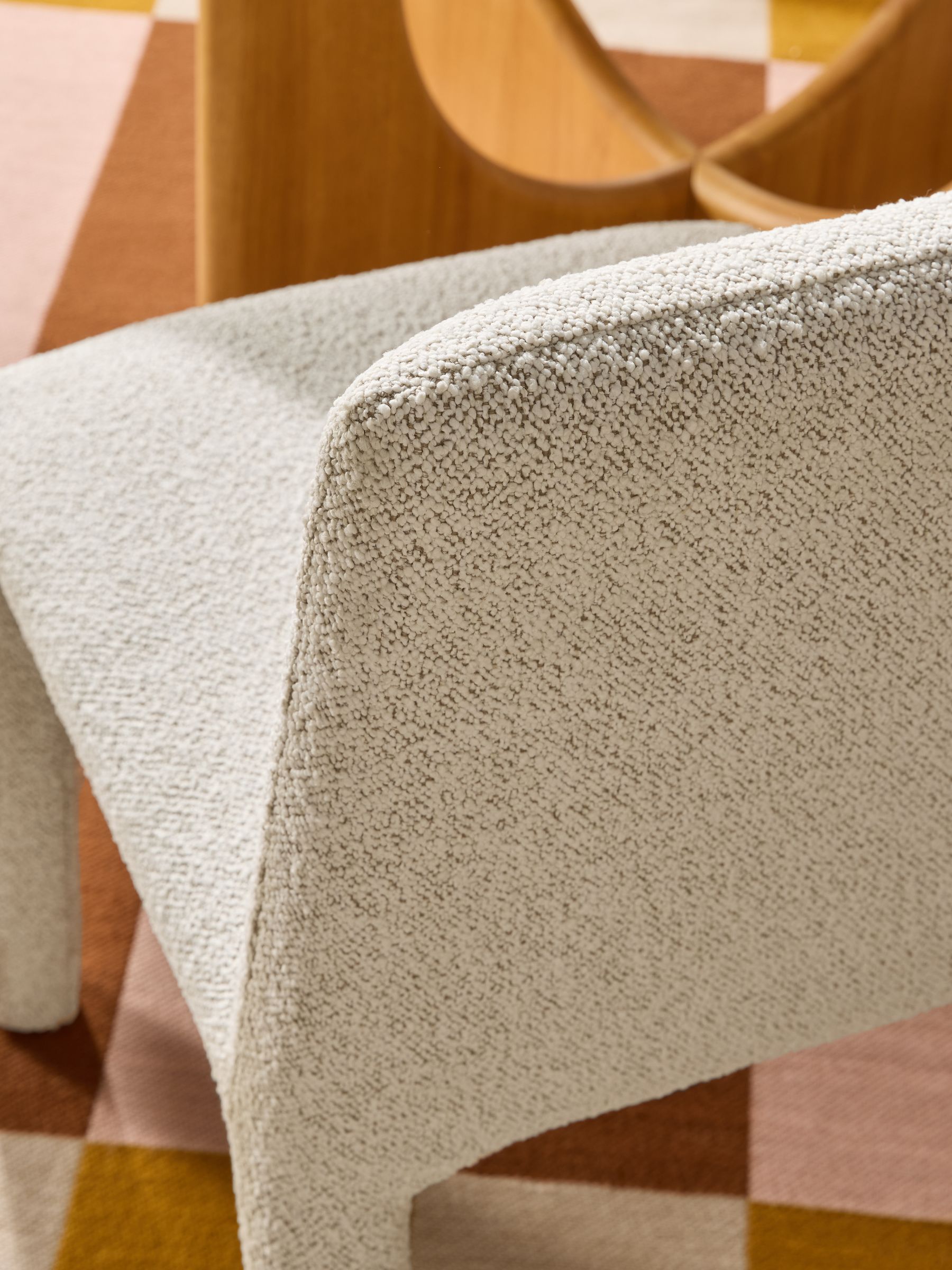 Set of 2 Lyric Dining Chairs in Off White Boucle