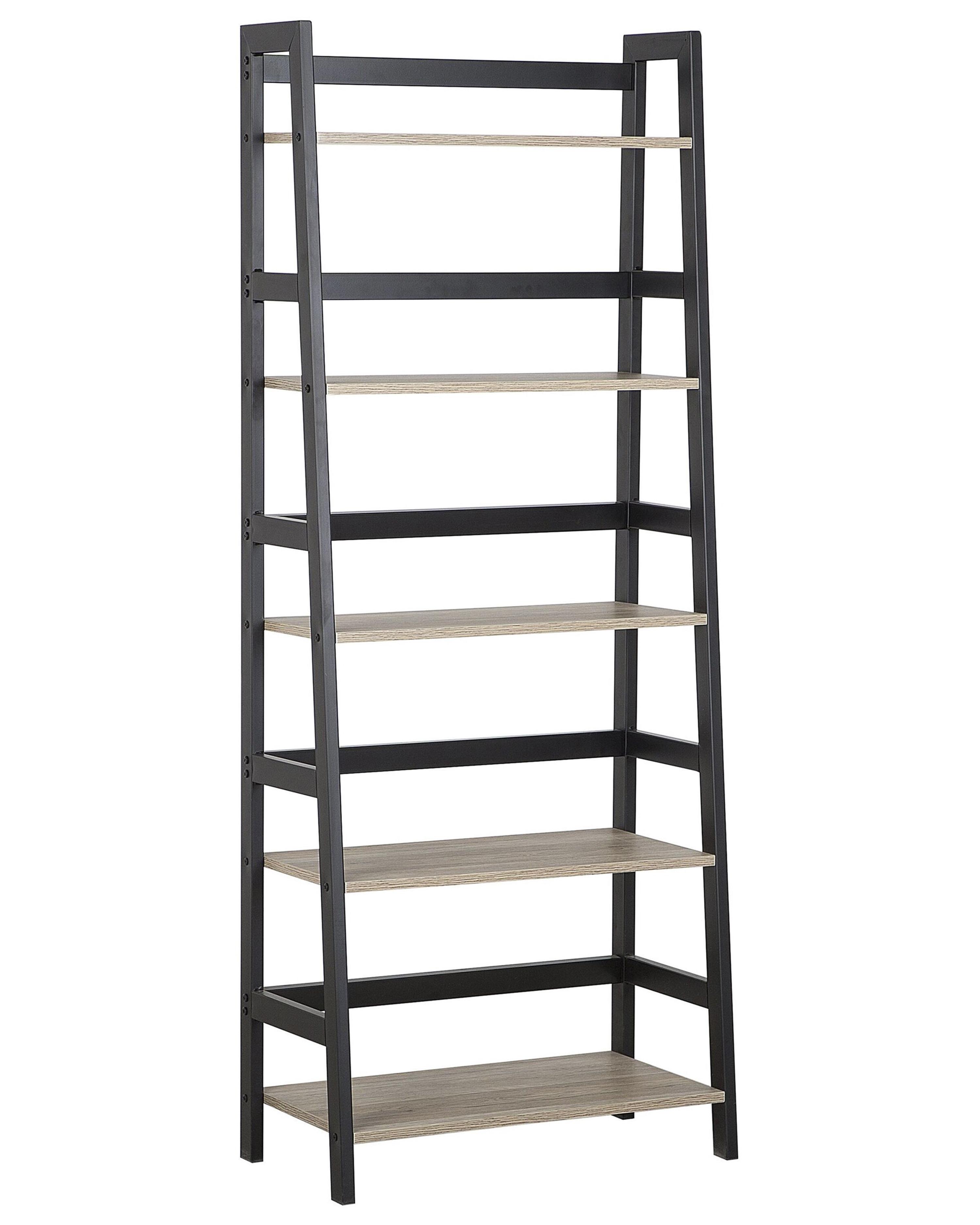 5 Tier Shelving Unit CROYDON 163 cm Black