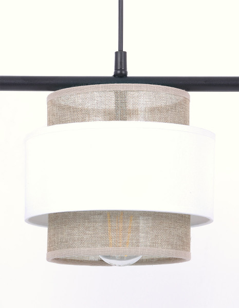 Lampa wisząca biało-beżowa SARA 4xE27x40W wym: 100x96x20 cm Kaja