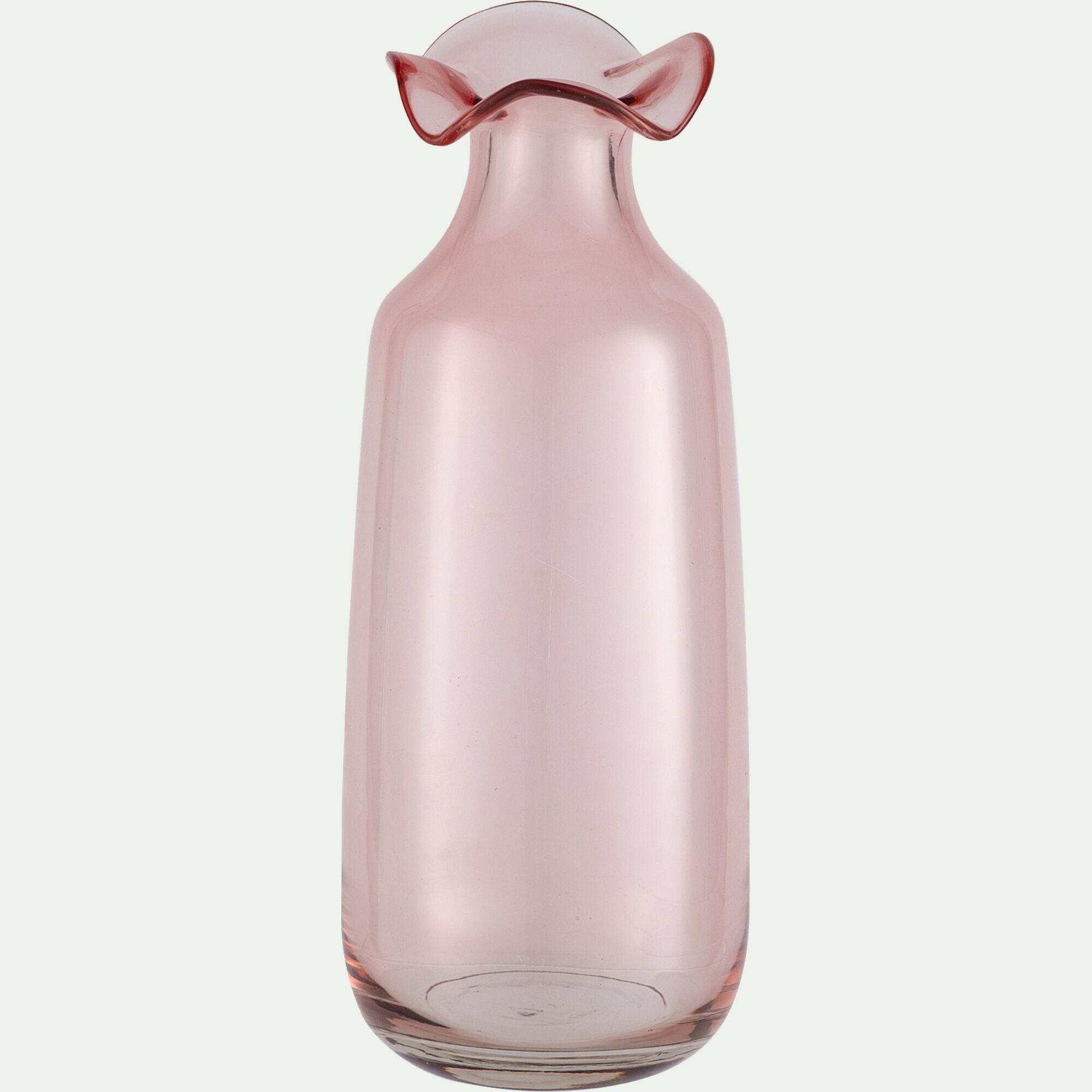 YAMASKA - Vase contemporain en verre H29cm - rose