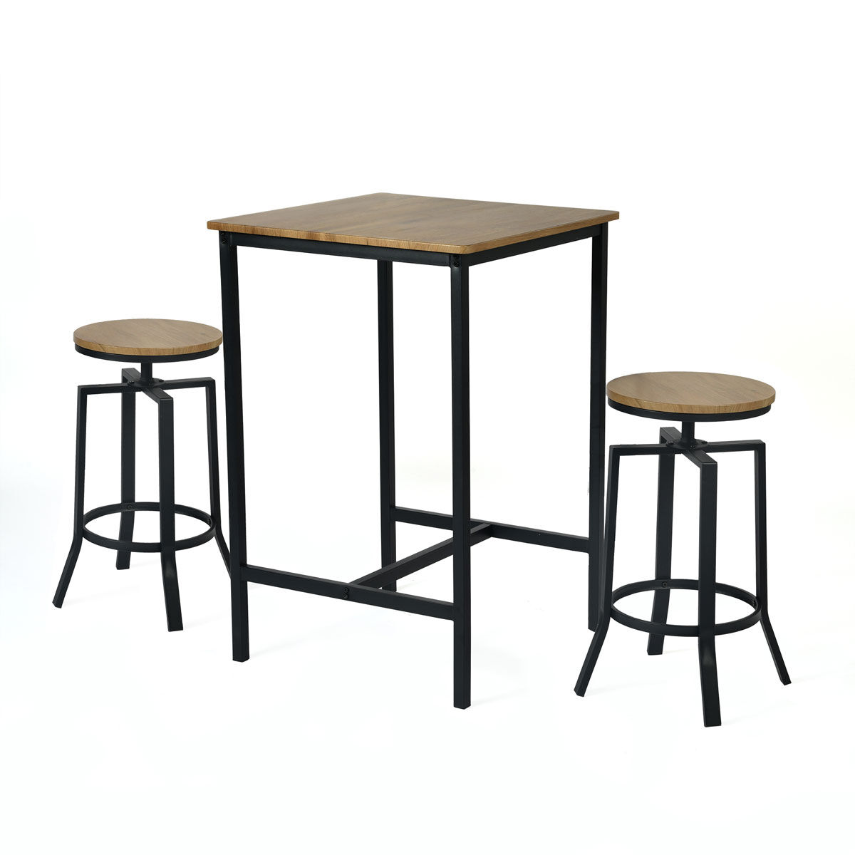 Conjunto de mesa bar com 2 bancos