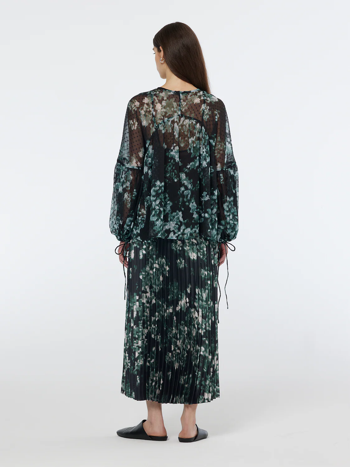 Floral Printed Fil Coupe Top