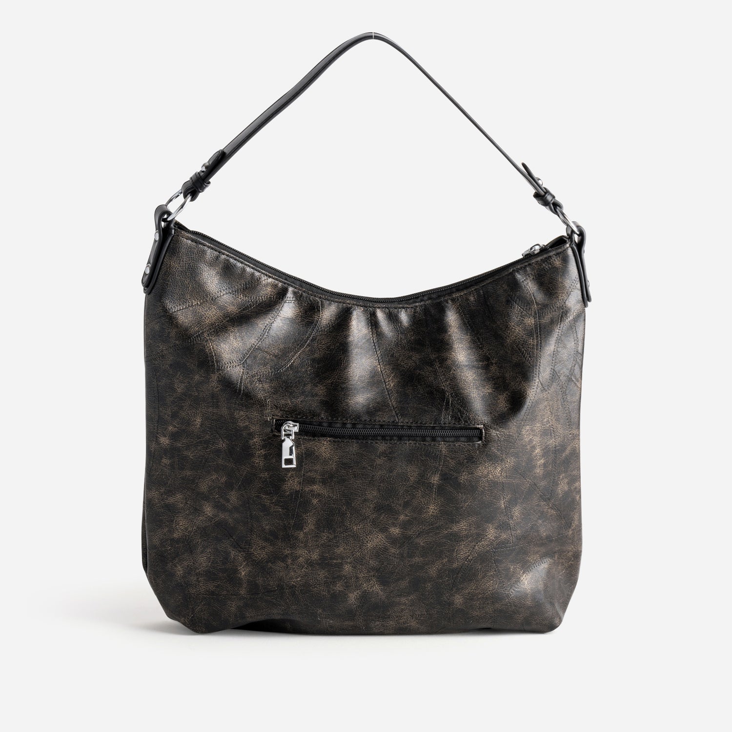 Sac TEXTO noir effet patchwork