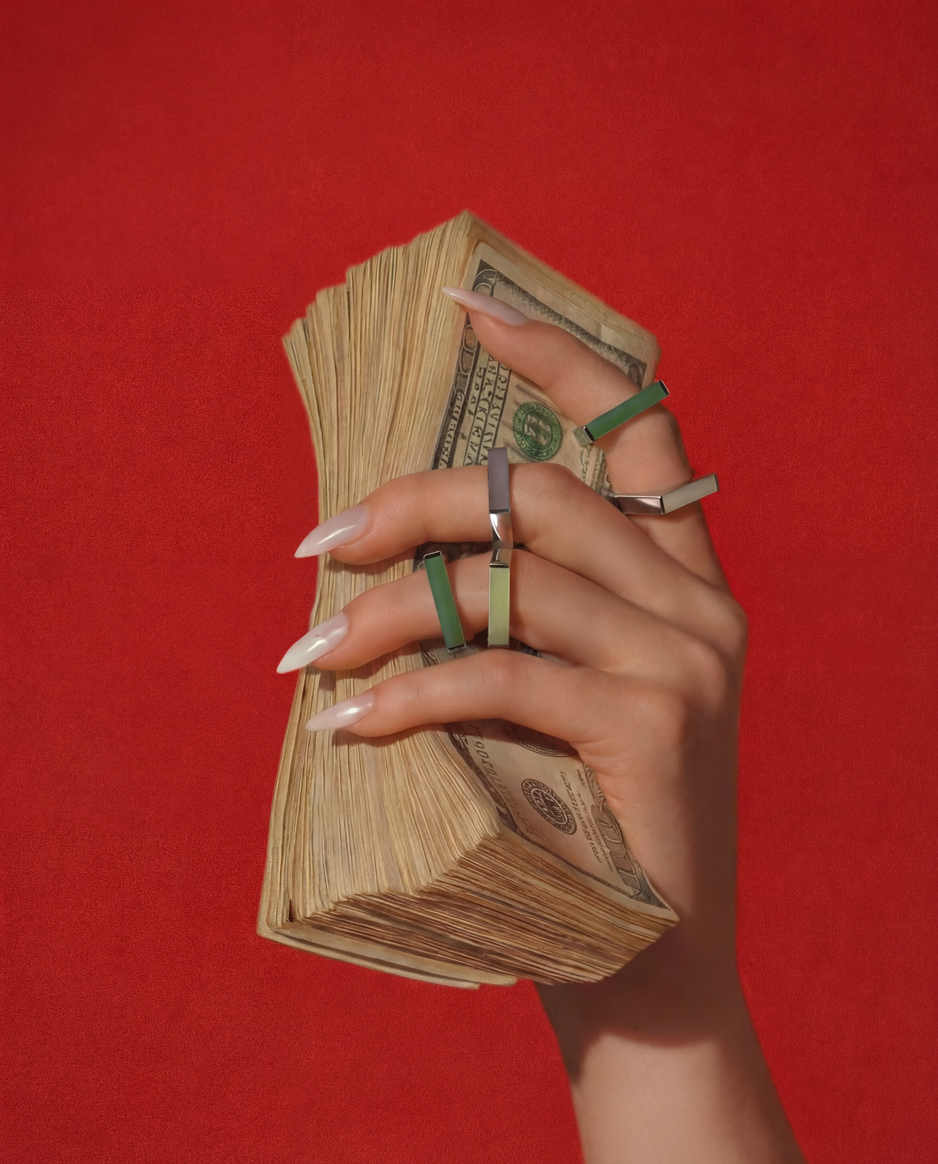 Year of the Horse — Green Jade Stone Saddle Ring