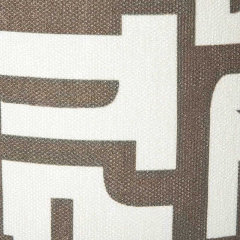 Lampenkap japandi groot - bruin/wit - &Oslash;24.5x17.5 cm