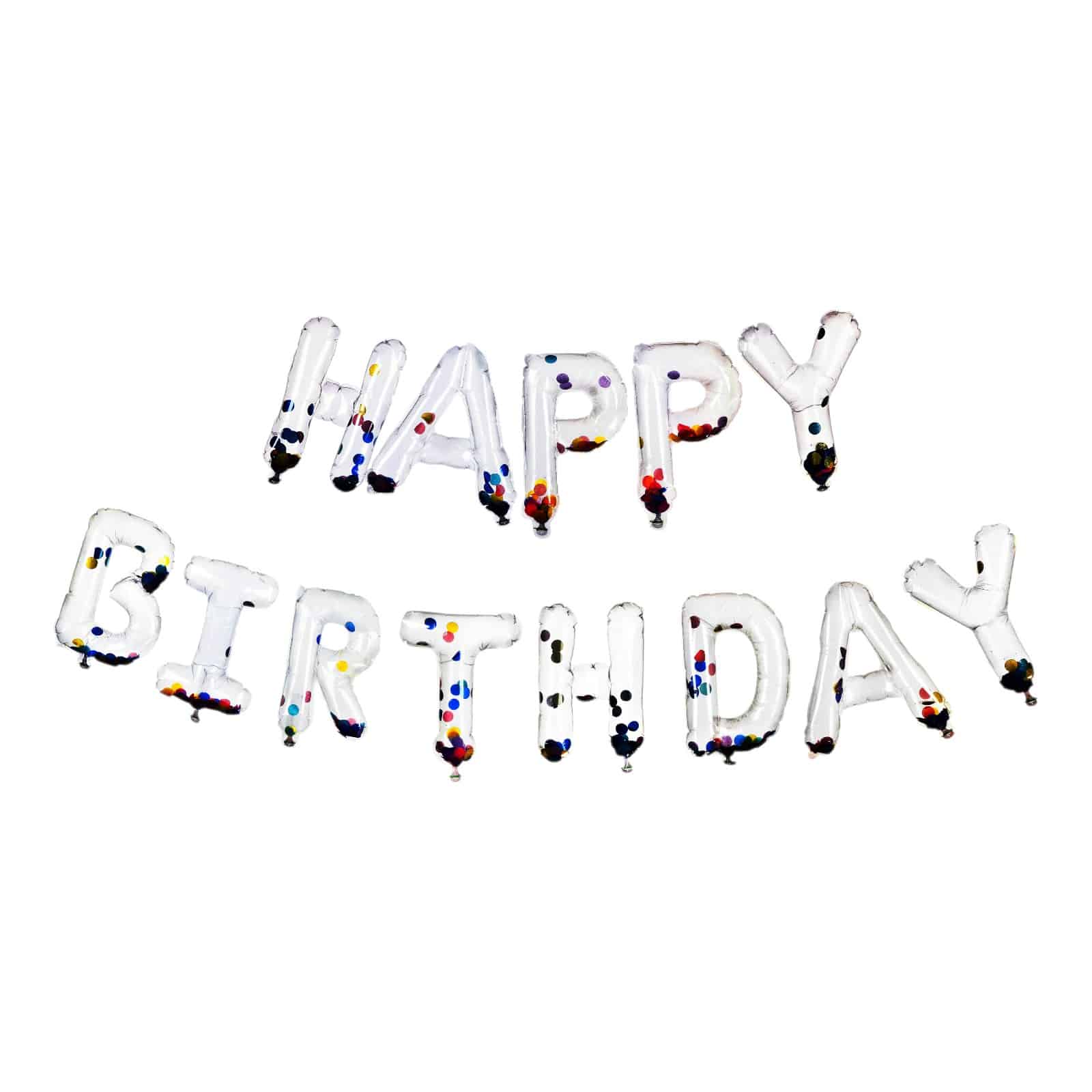 Ballon-Set Confetti Happy Birthday Bunt, 13 -tlg.