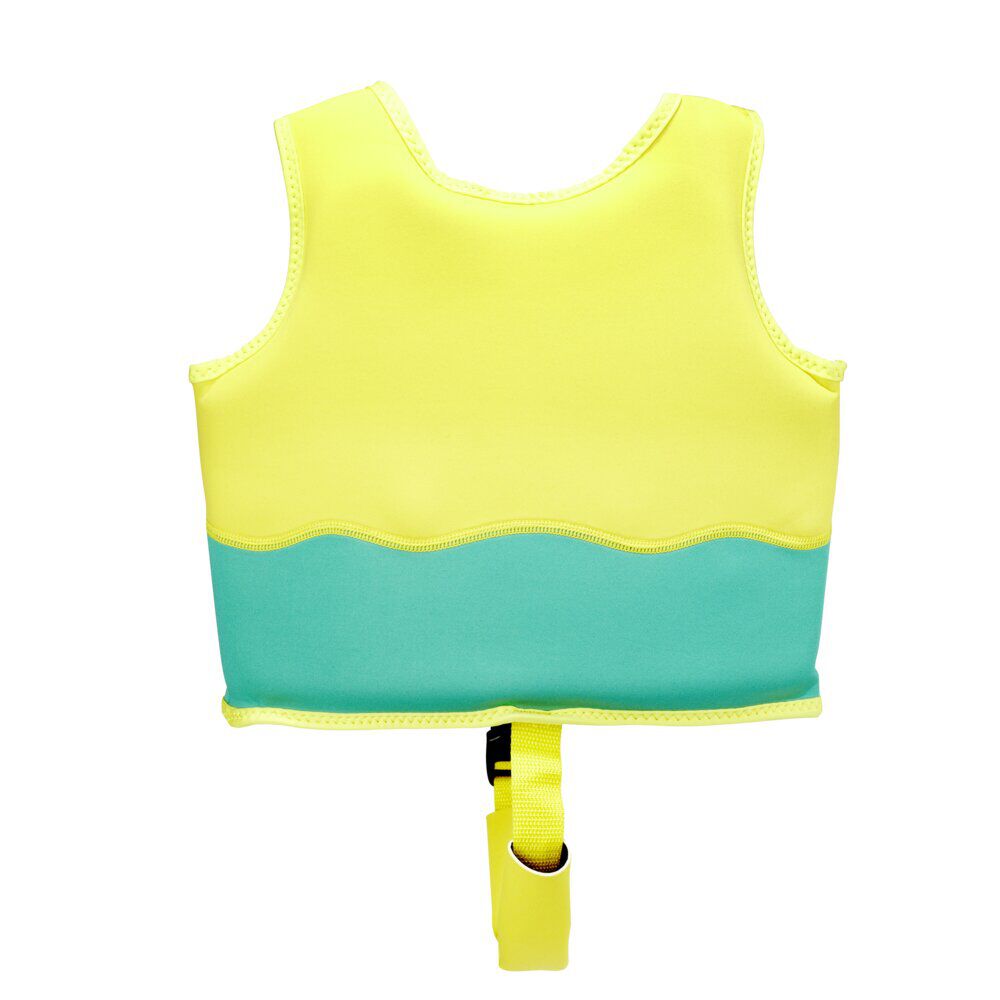 Gilet de natation enfant flottaison jaune et vert 3/6ans