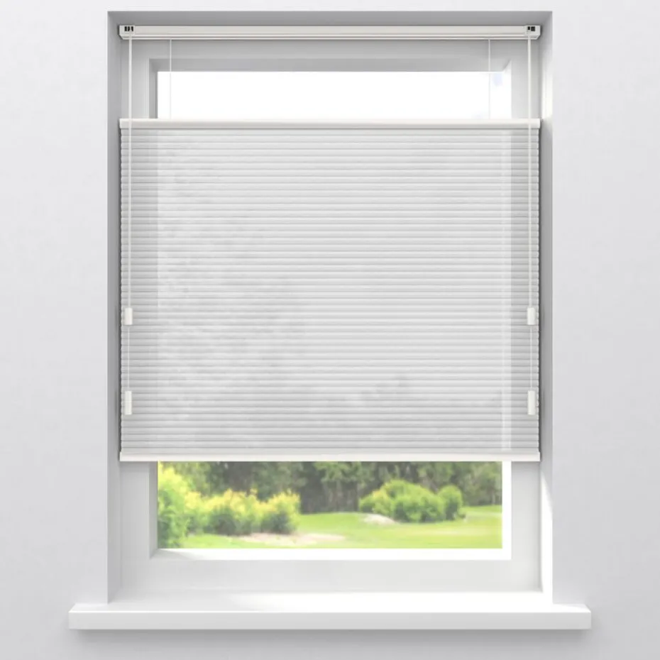 Kwantum Plisségordijnen | Fenstr Dubbel Plissé Elena  Lichtdoorlatend Wit