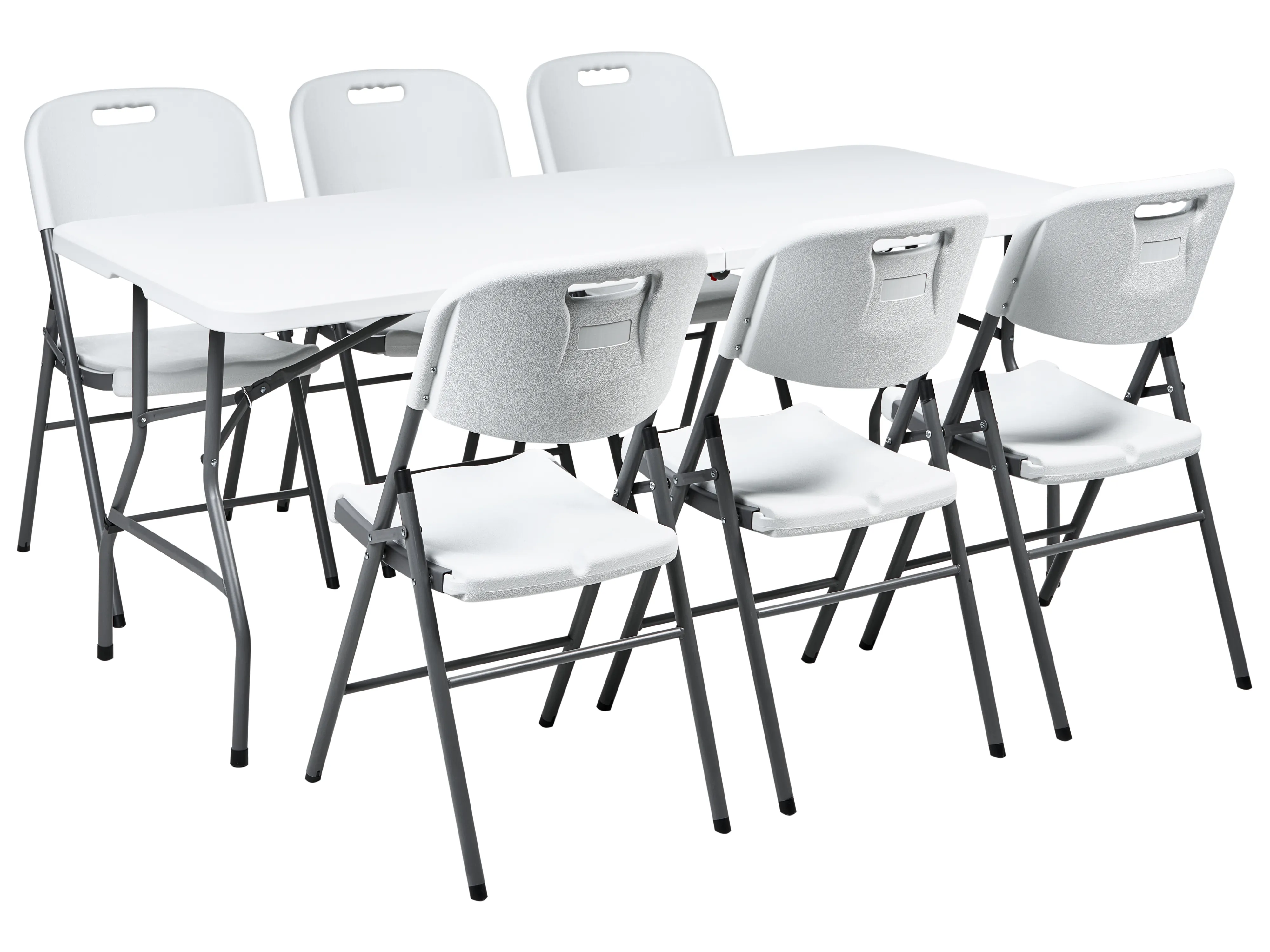 Garden Dining Set 4 Seater CUGNOLI Folding White