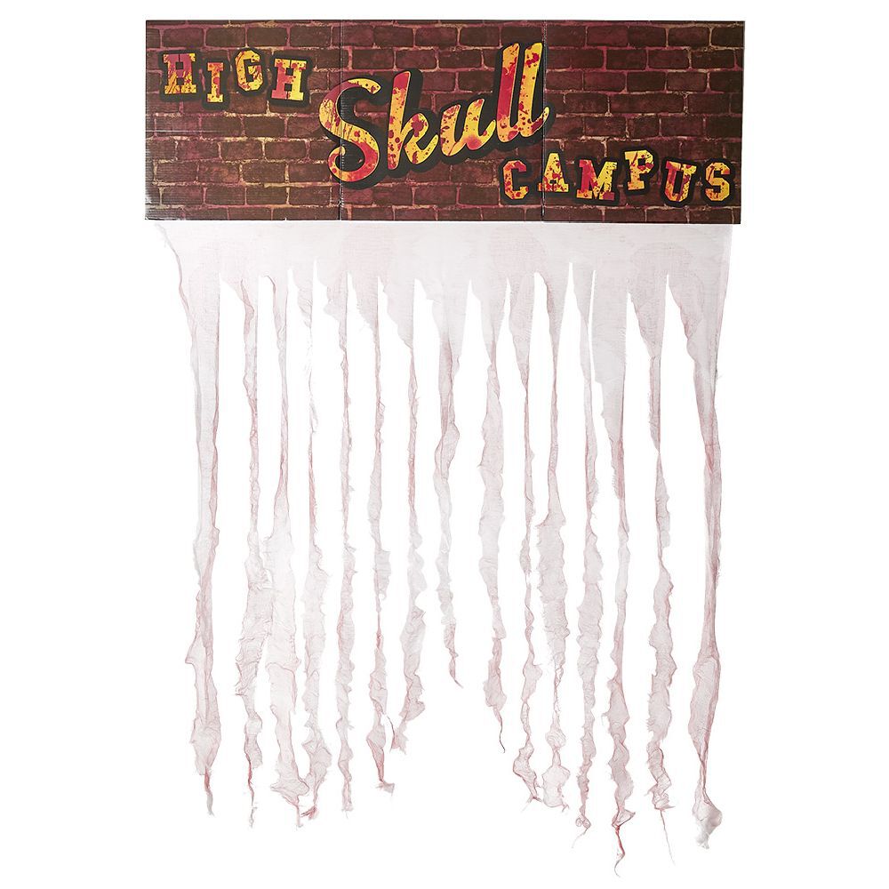 Rideau de porte Halloween ensanglanté High Skull Campus 96xH130cm