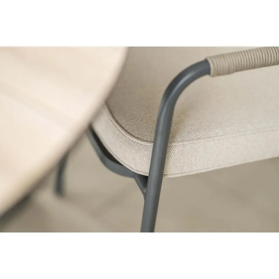 Garden Impressions Aleria tuinstoel taupe - 4 stuks