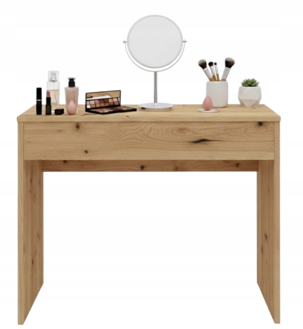 Toaletka LUNA 90 dąb wotan z pojemną szufladą makeup wizaż