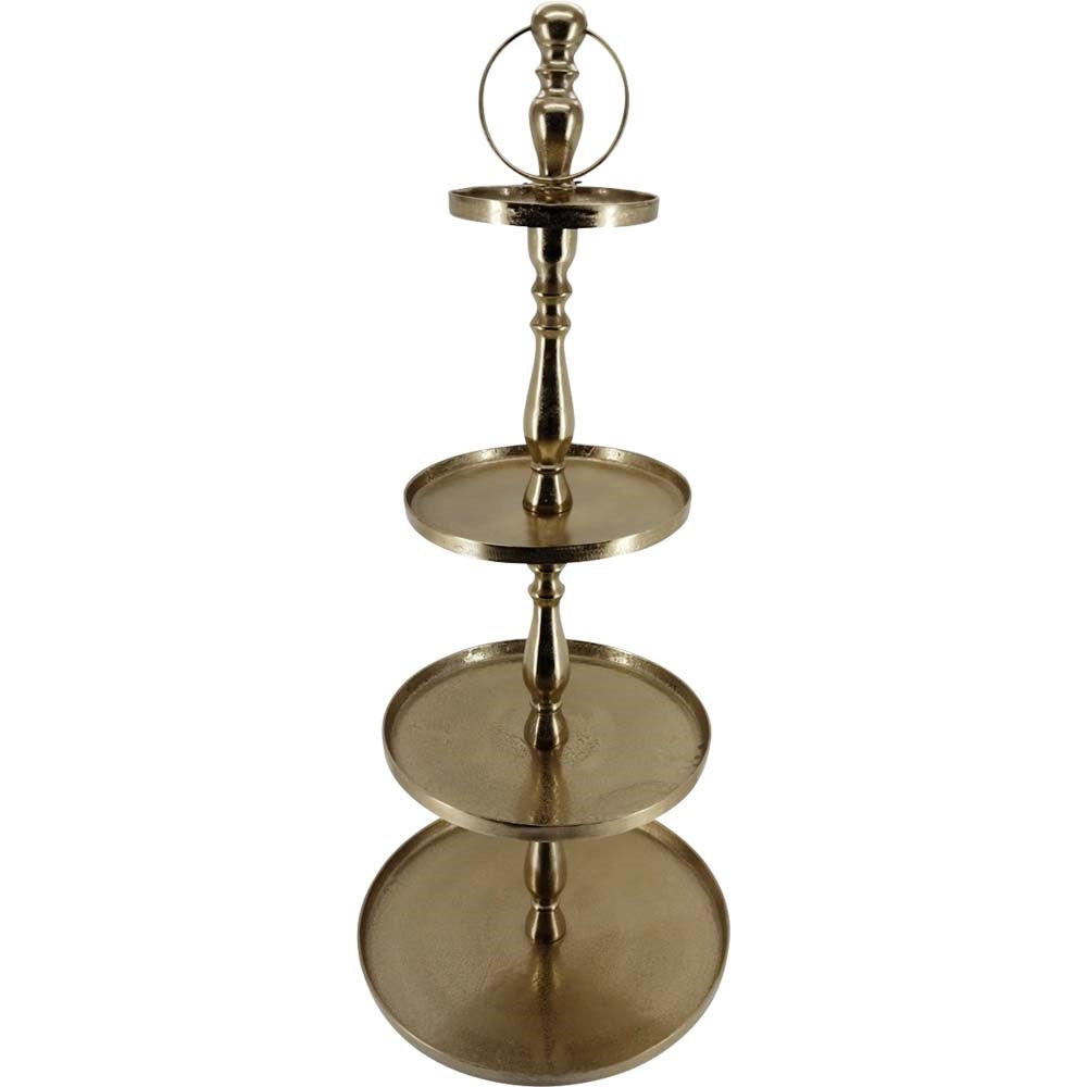 Lesli Living etagère Brush - goud - Ø50x120cm